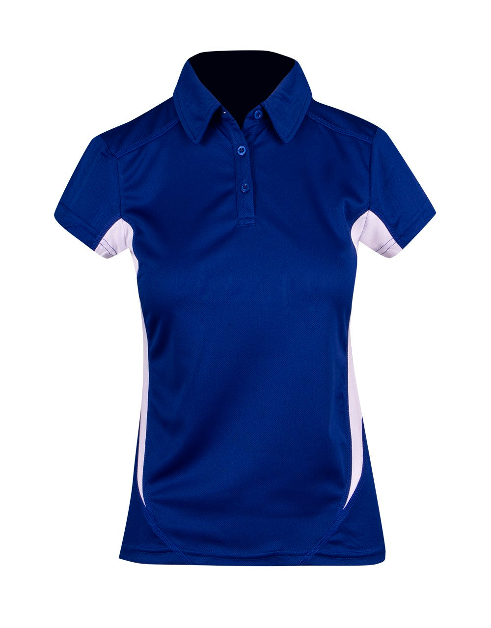 Women's Accelerator Polyester Polo - Royal/White - Front