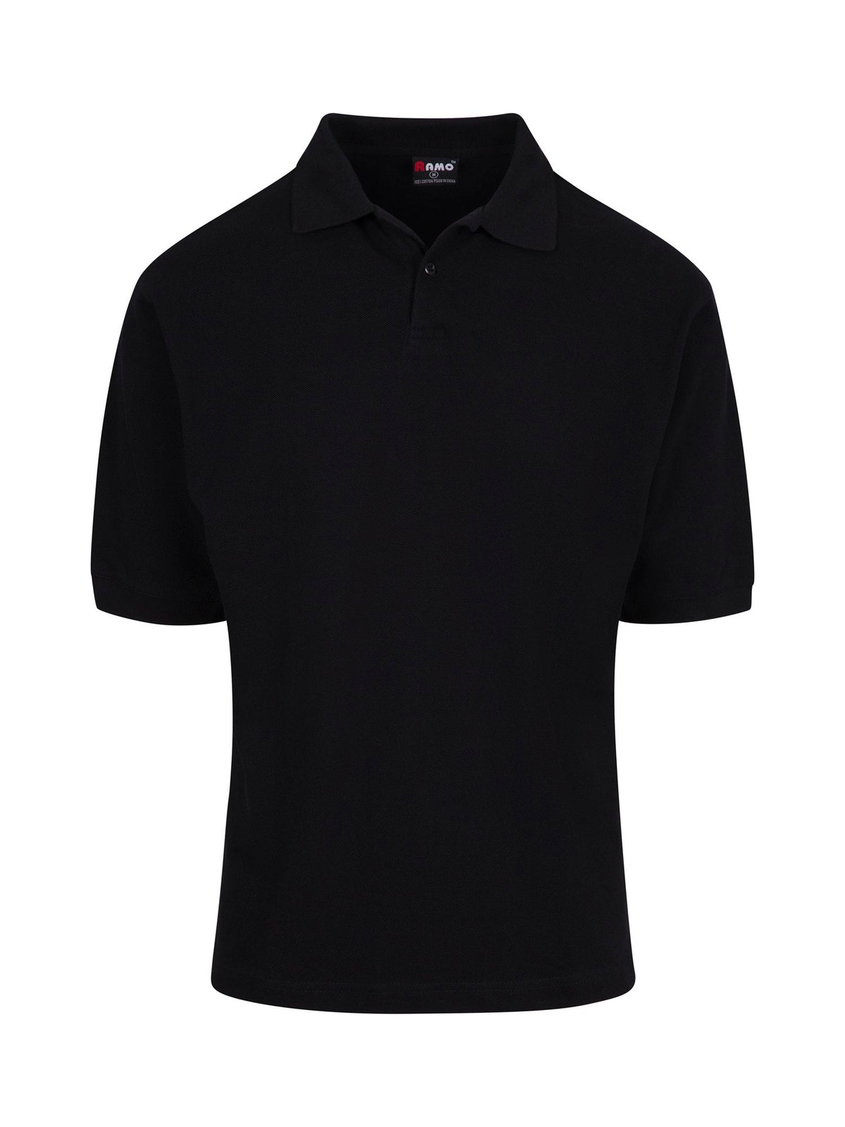 Men's Cotton  Pigment Dyed Polo - Black - Front