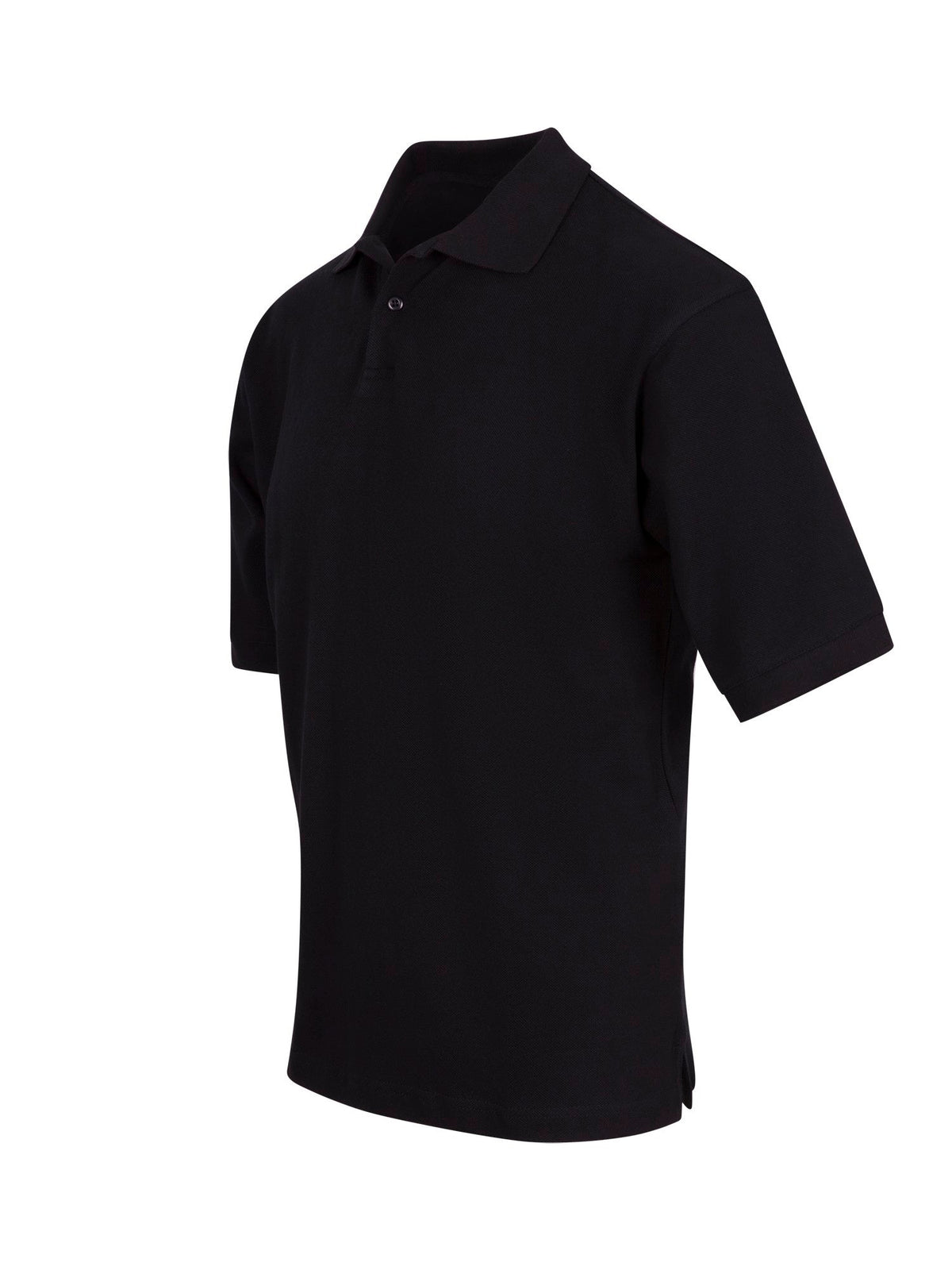 Men's Cotton  Pigment Dyed Polo - Black - Side