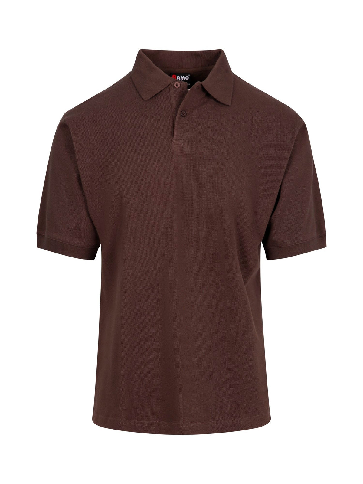 Men's Cotton  Pigment Dyed Polo - Brown - Front