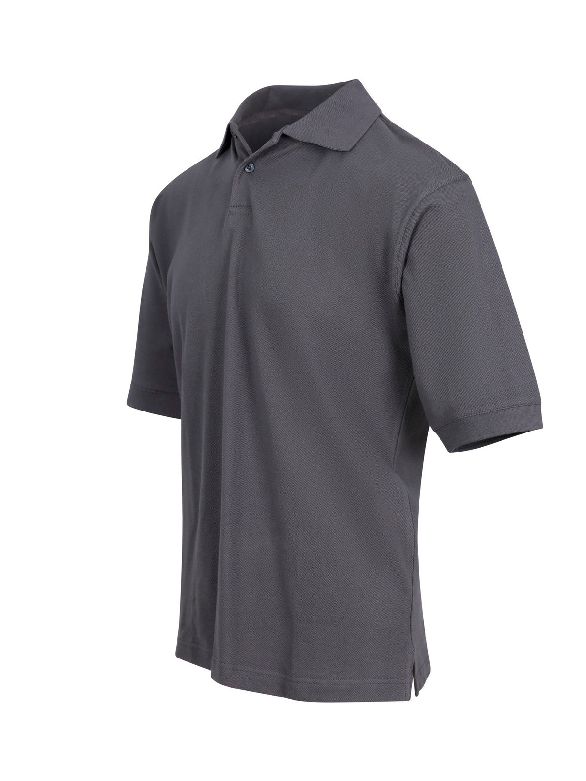 Men's Cotton  Pigment Dyed Polo - Steel Blue - Side