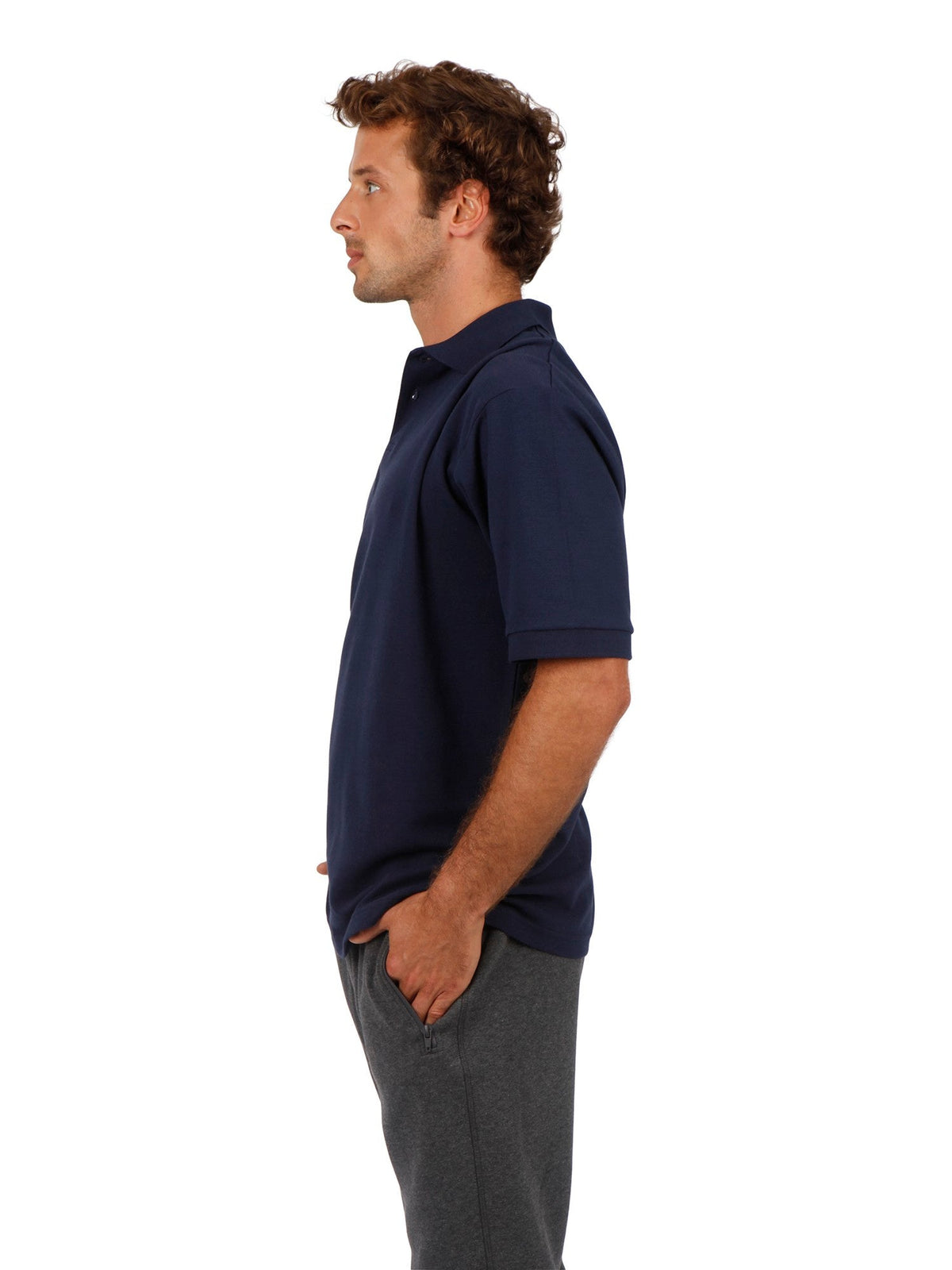 Men's Cotton Pique Knit Polo - view