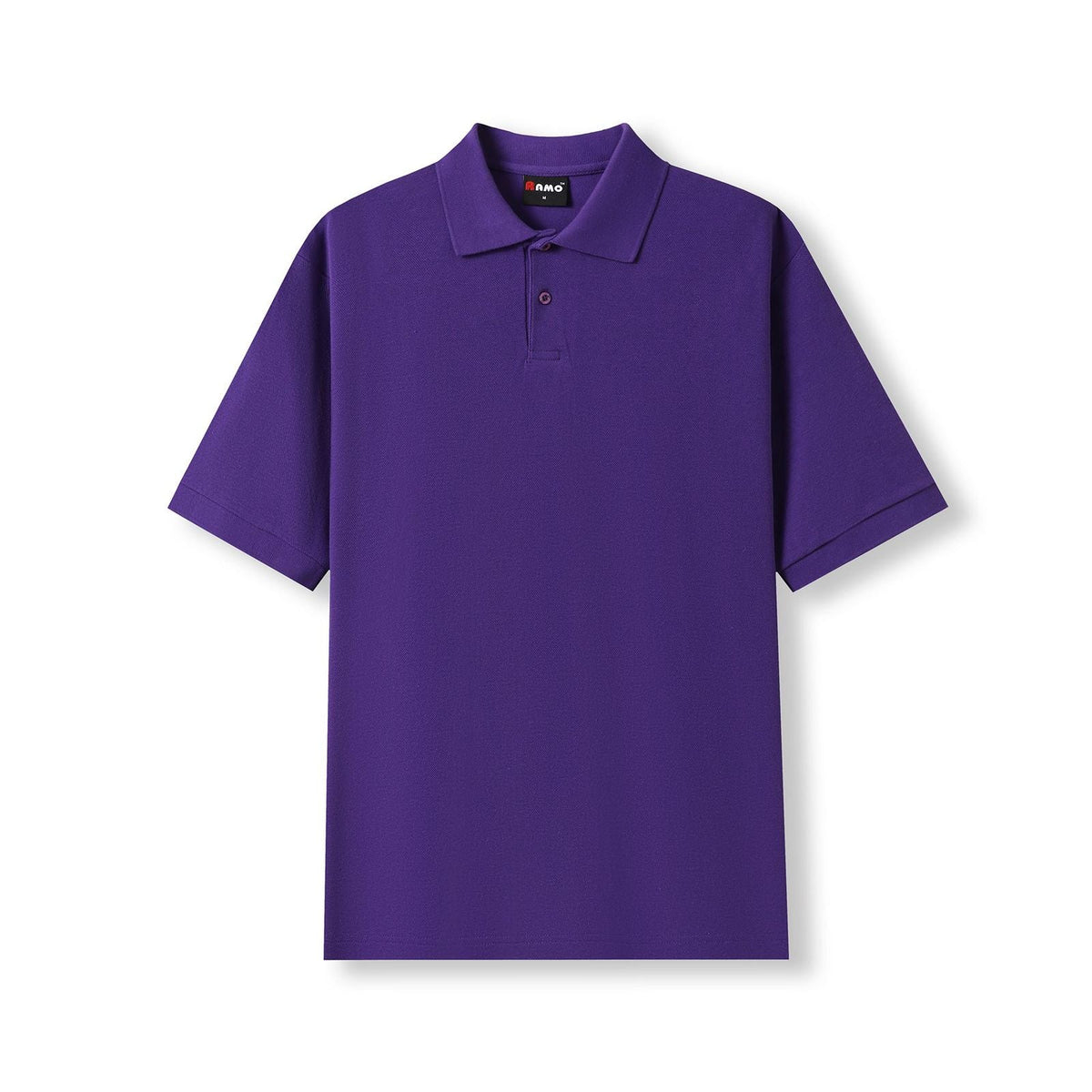 Men's Cotton Pique Knit Polo - Grape - Front