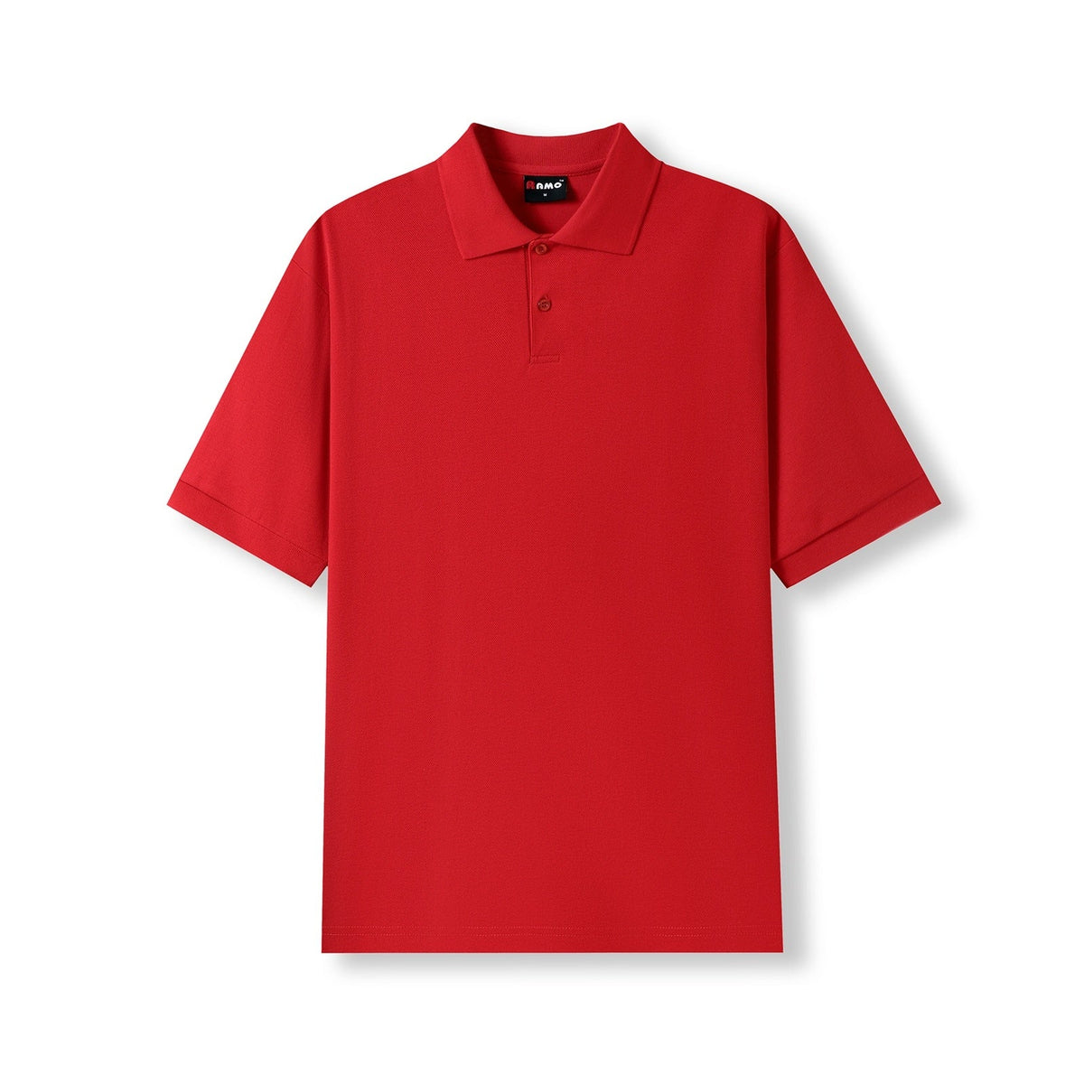 Men's Cotton Pique Knit Polo - Red - Front