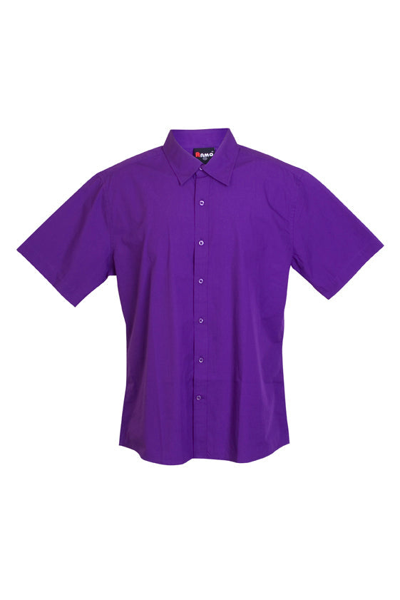 Mens Short Sleeve Shirts - Grape - Front
