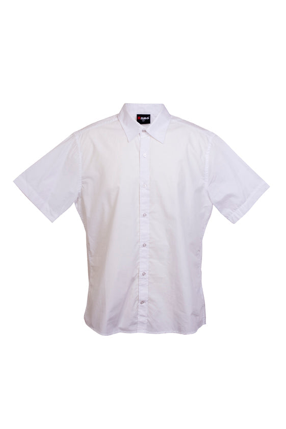 Mens Short Sleeve Shirts - White - Front