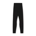 Womens High Rise full length leggings - Black - Front