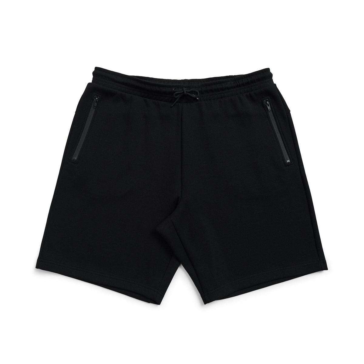 Mens' Cotton Sandwich Shorts - Black - Front