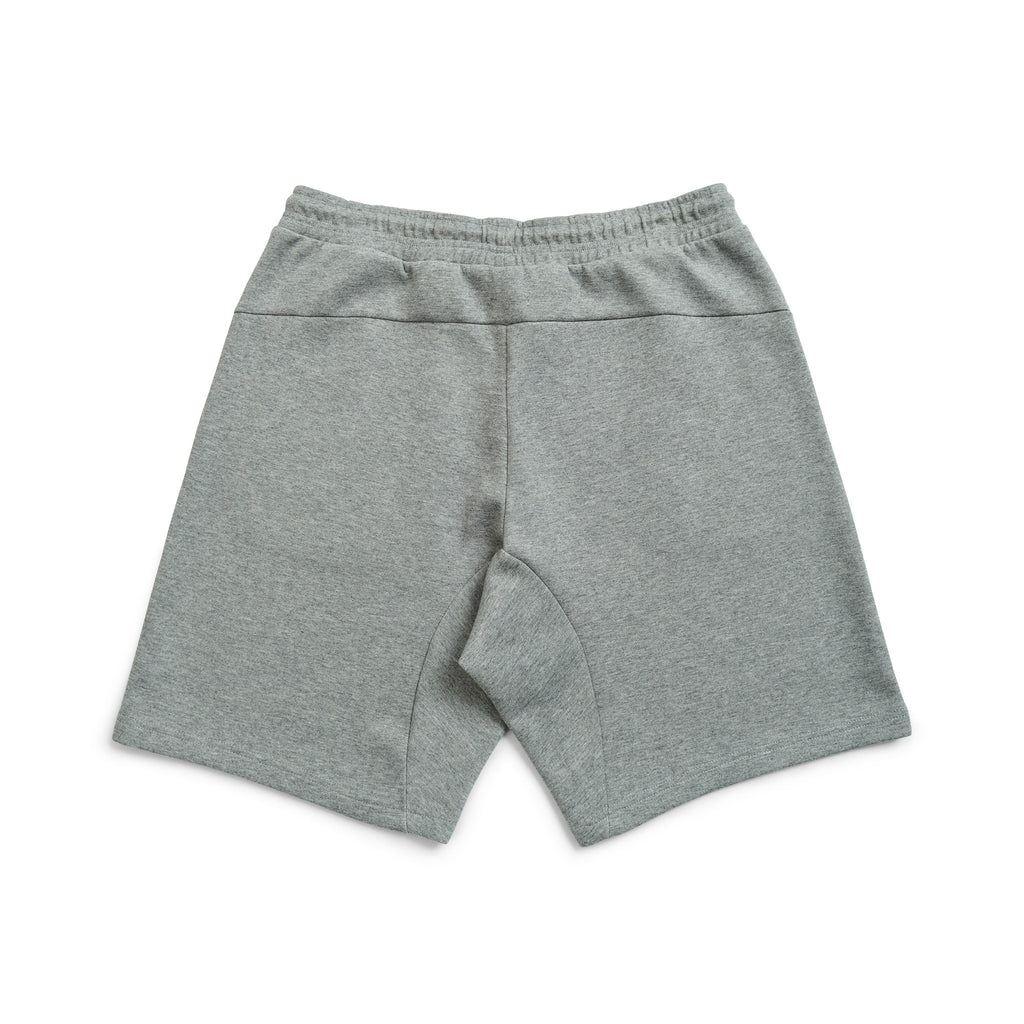 Mens' Cotton Sandwich Shorts - Grey Marl - Back