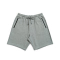 Mens' Cotton Sandwich Shorts - Grey Marl - Front