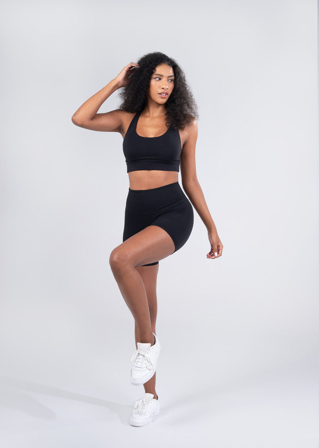 Womens High Rise Legging Shorts - view
