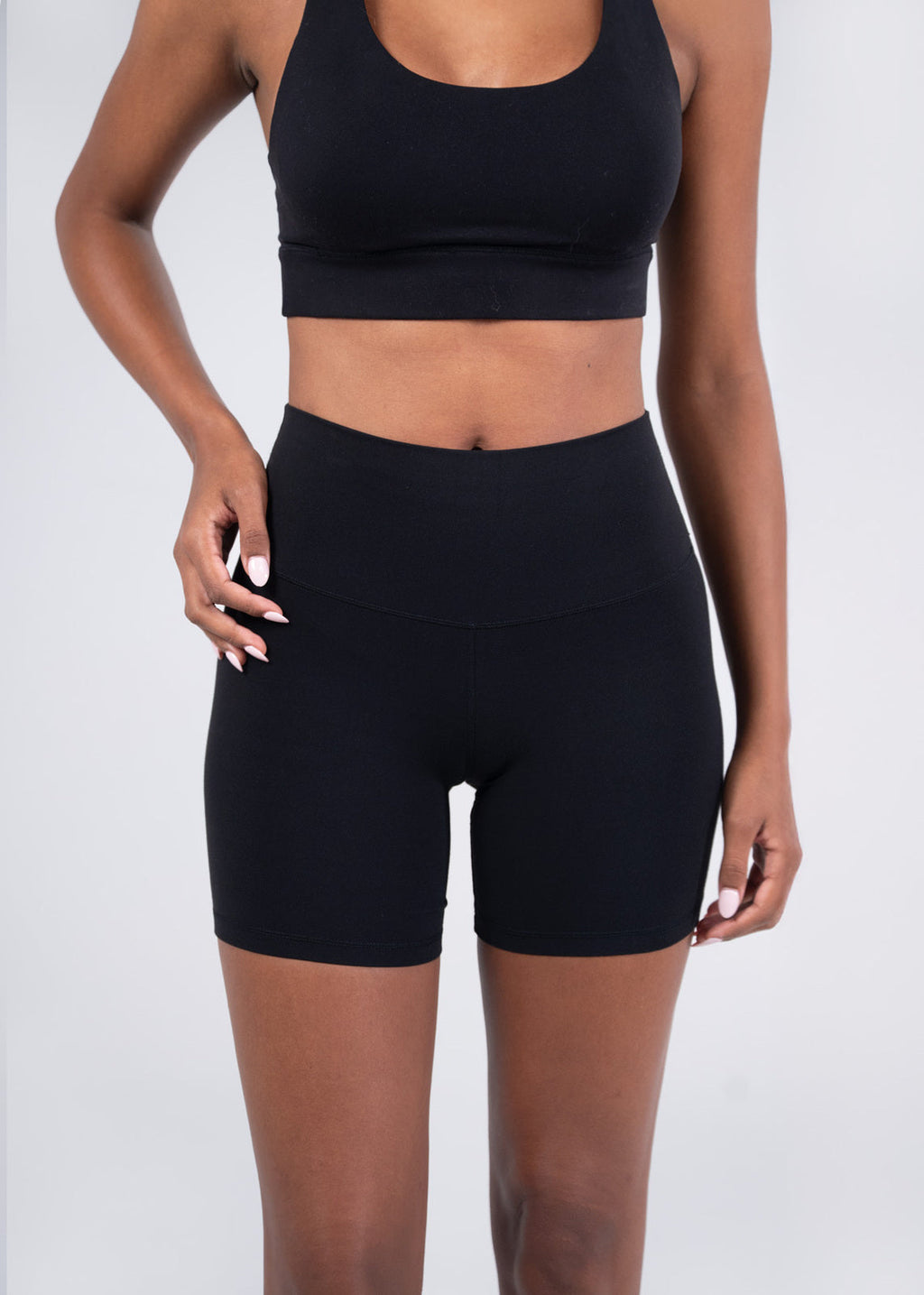 Womens High Rise Legging Shorts - view