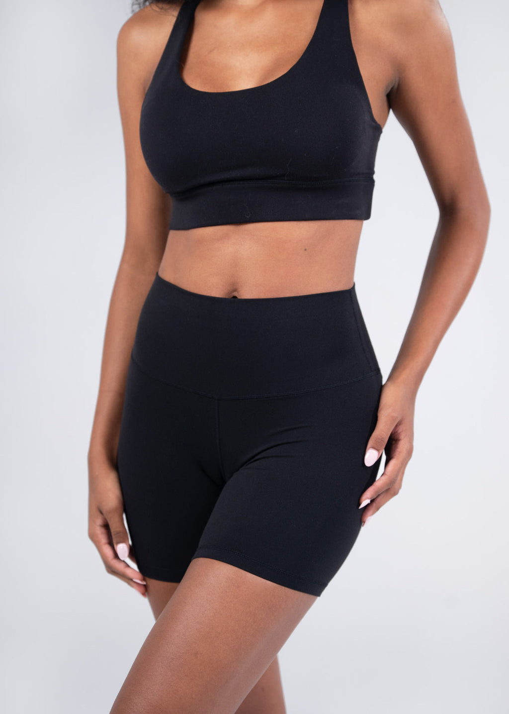 Womens High Rise Legging Shorts - view