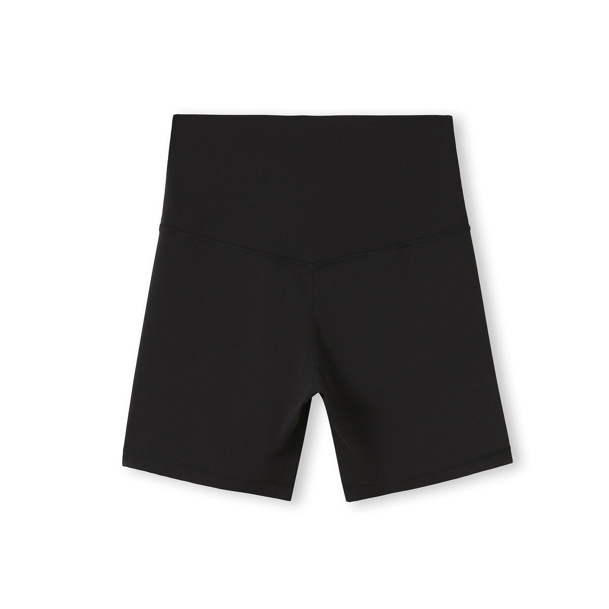 Womens High Rise Legging Shorts - Black - Back