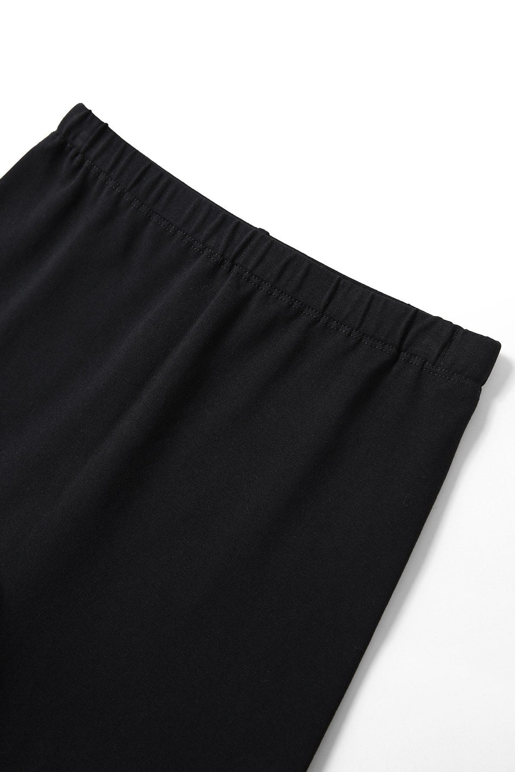 Girl's Cotton Spandex Shorts - Black - View