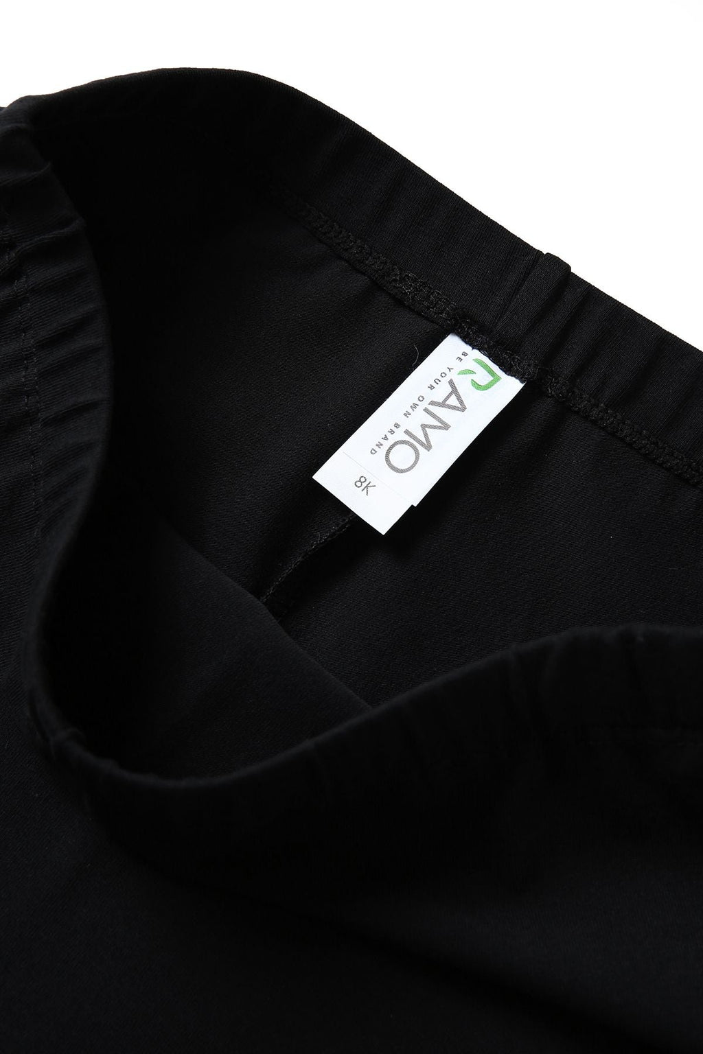 Girl's Cotton Spandex Shorts - Black - View