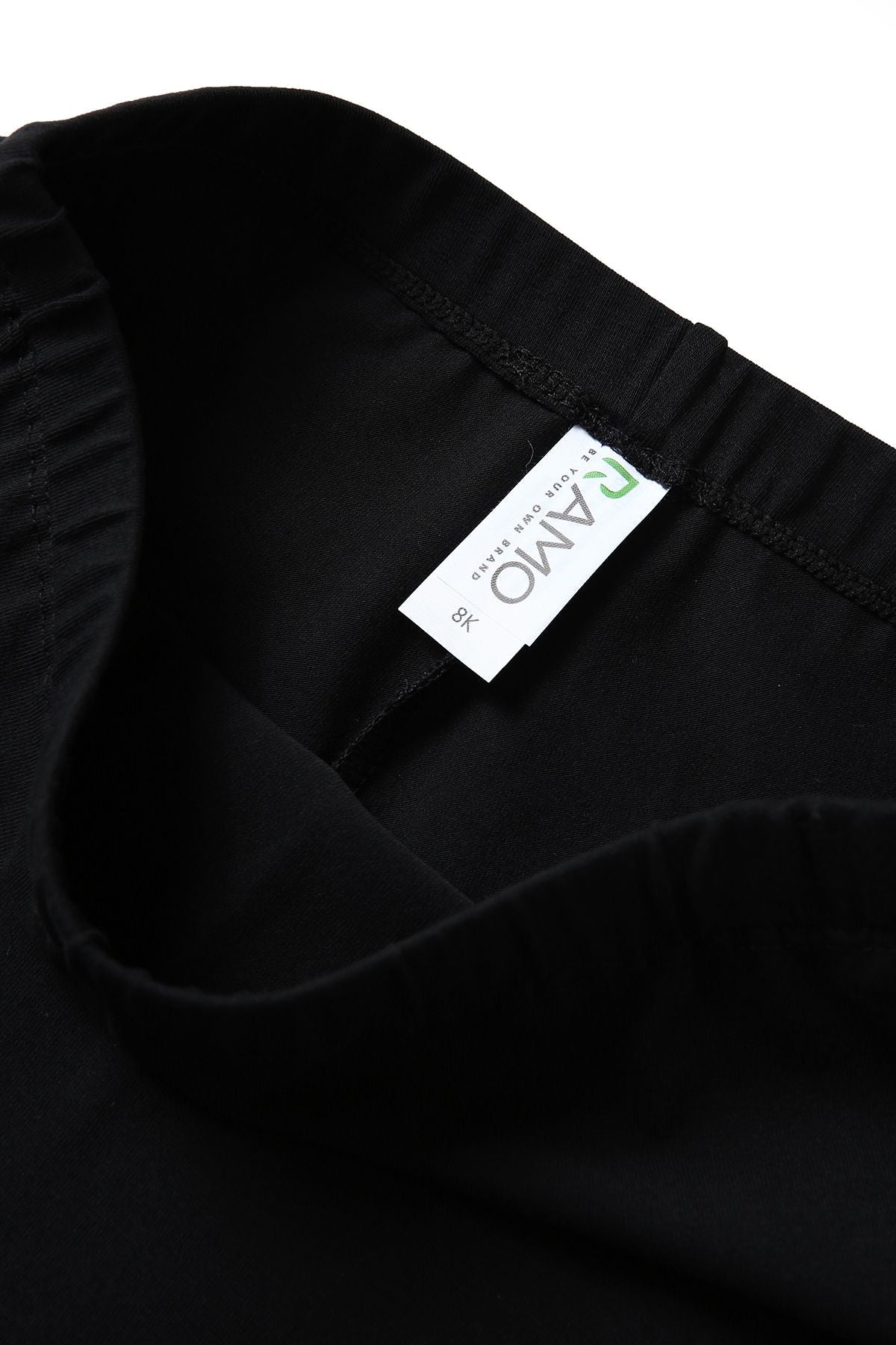 Girl's Cotton Spandex Shorts - Black - View