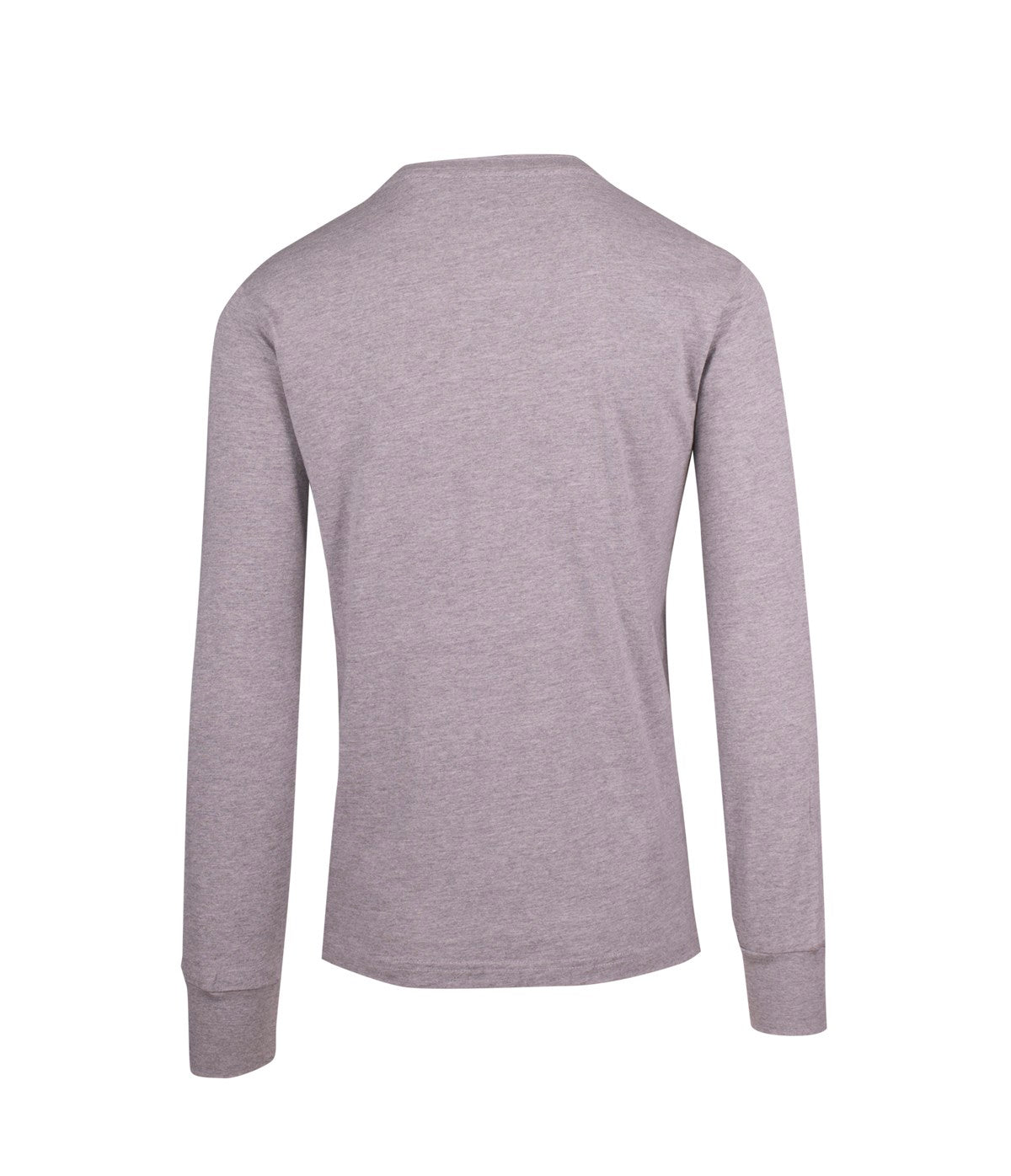 Men's Henley L/S T-shirt - Grey Marl - Back