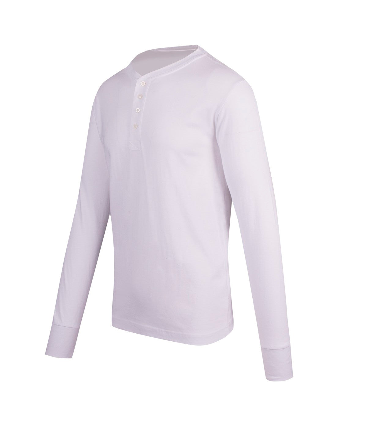 Men's Henley L/S T-shirt - White - Side
