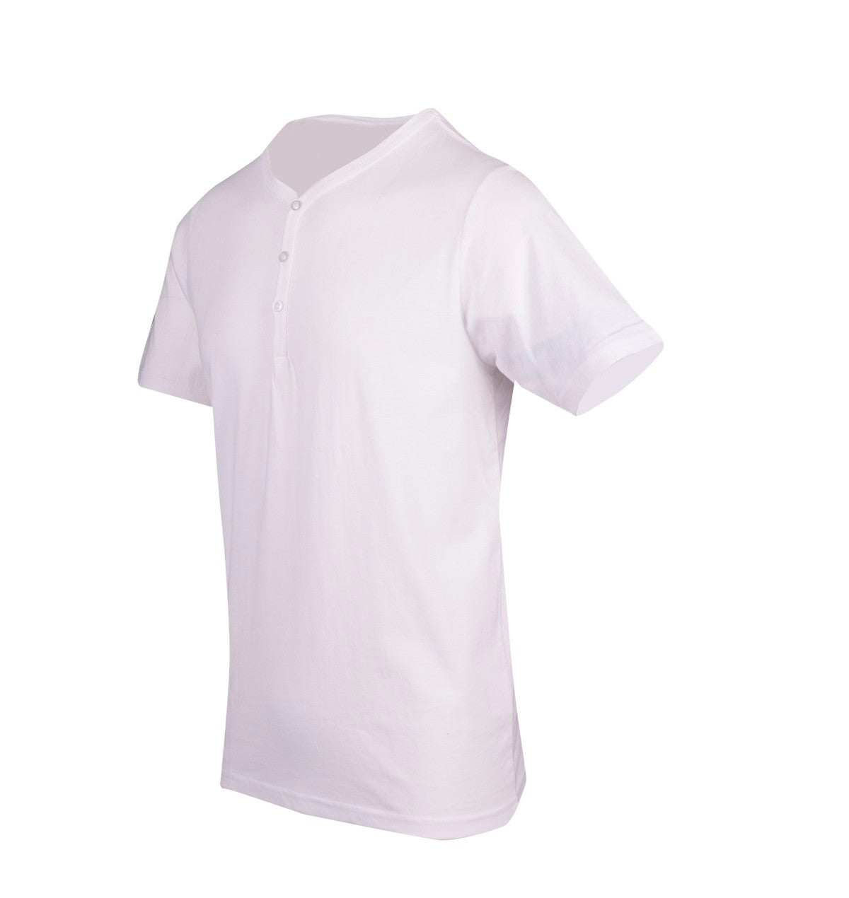 Men's Henley T-shirt - White - Side