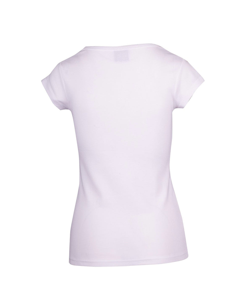 Women's Henley T-shirt - White - Back