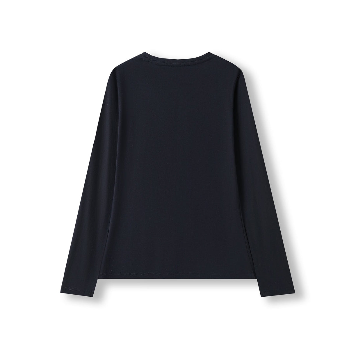 Women's Long Sleeve T-shirt - Navy Blue - Back