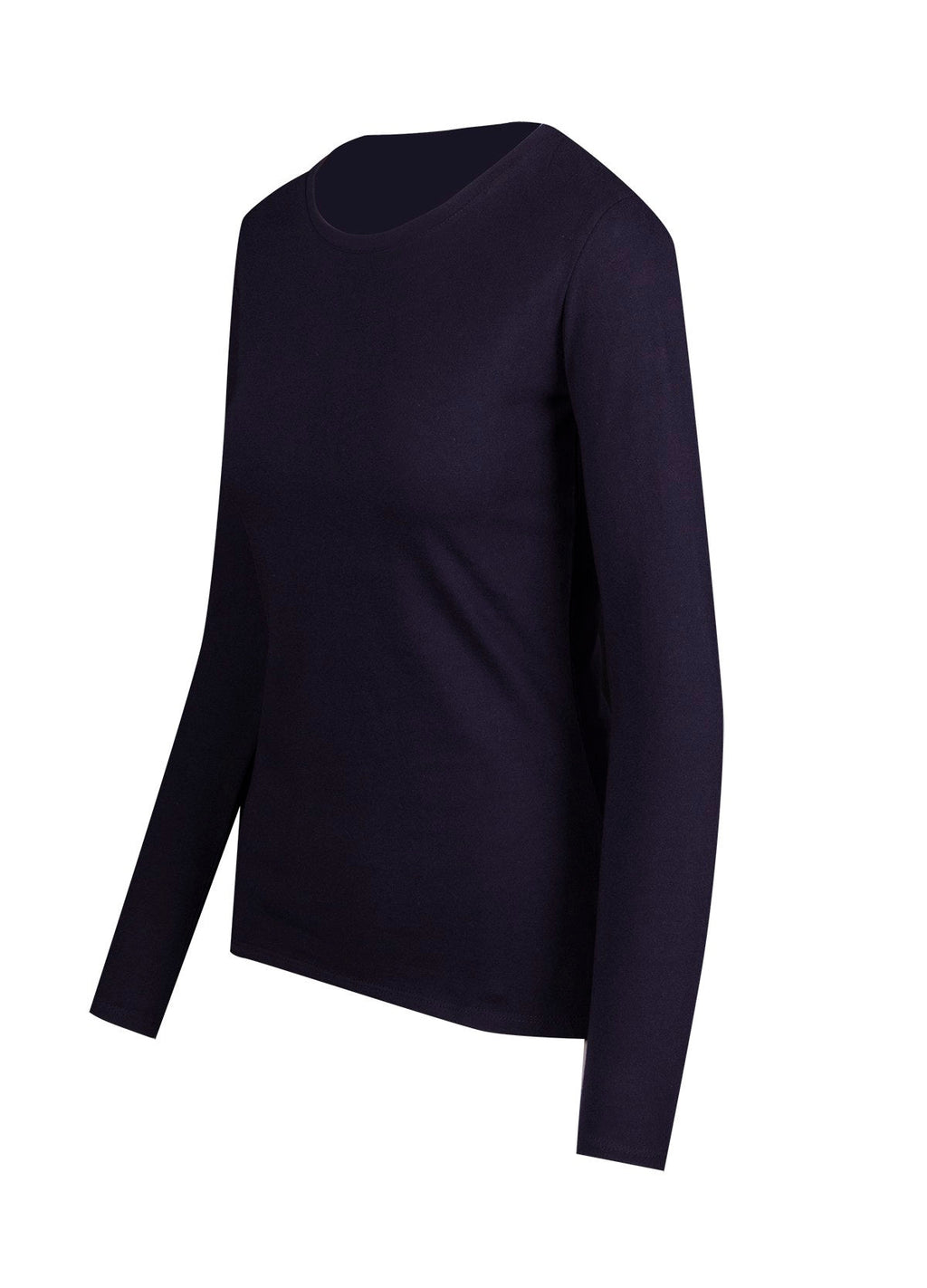 Women's Long Sleeve T-shirt - Navy Blue - Side