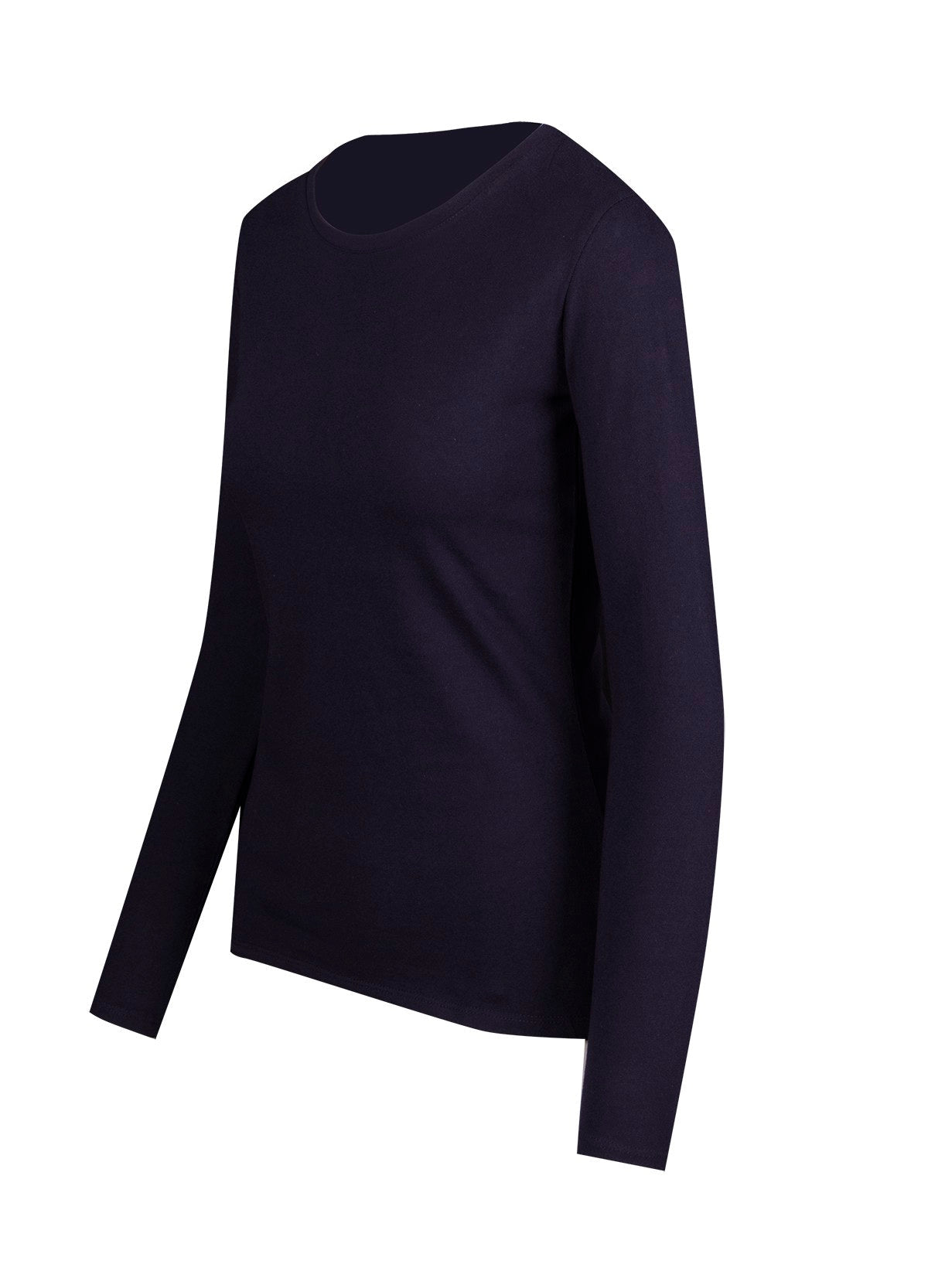 Women's Long Sleeve T-shirt - Navy Blue - Side