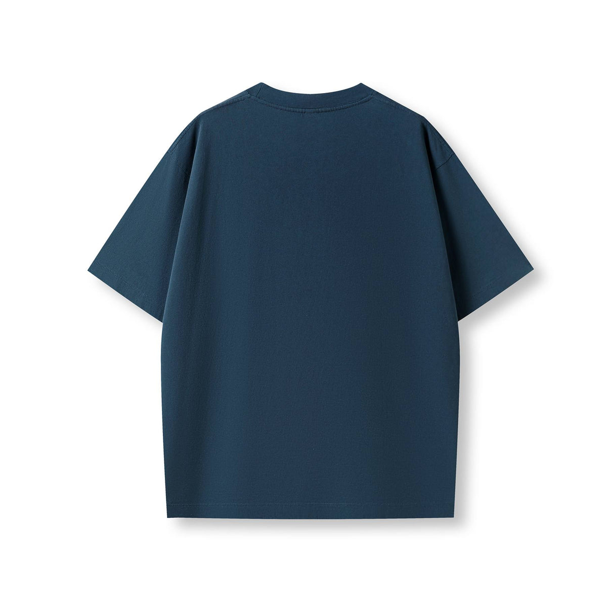 Unisex Heavy Weight Organic Cotton FADED Oversize Tshirt - French Navy Faded - Back