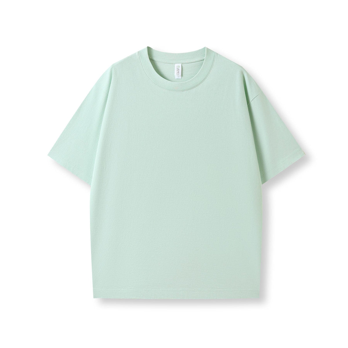 Unisex Heavy Weight Organic Cotton FADED Oversize Tshirt - Mint Faded - Front