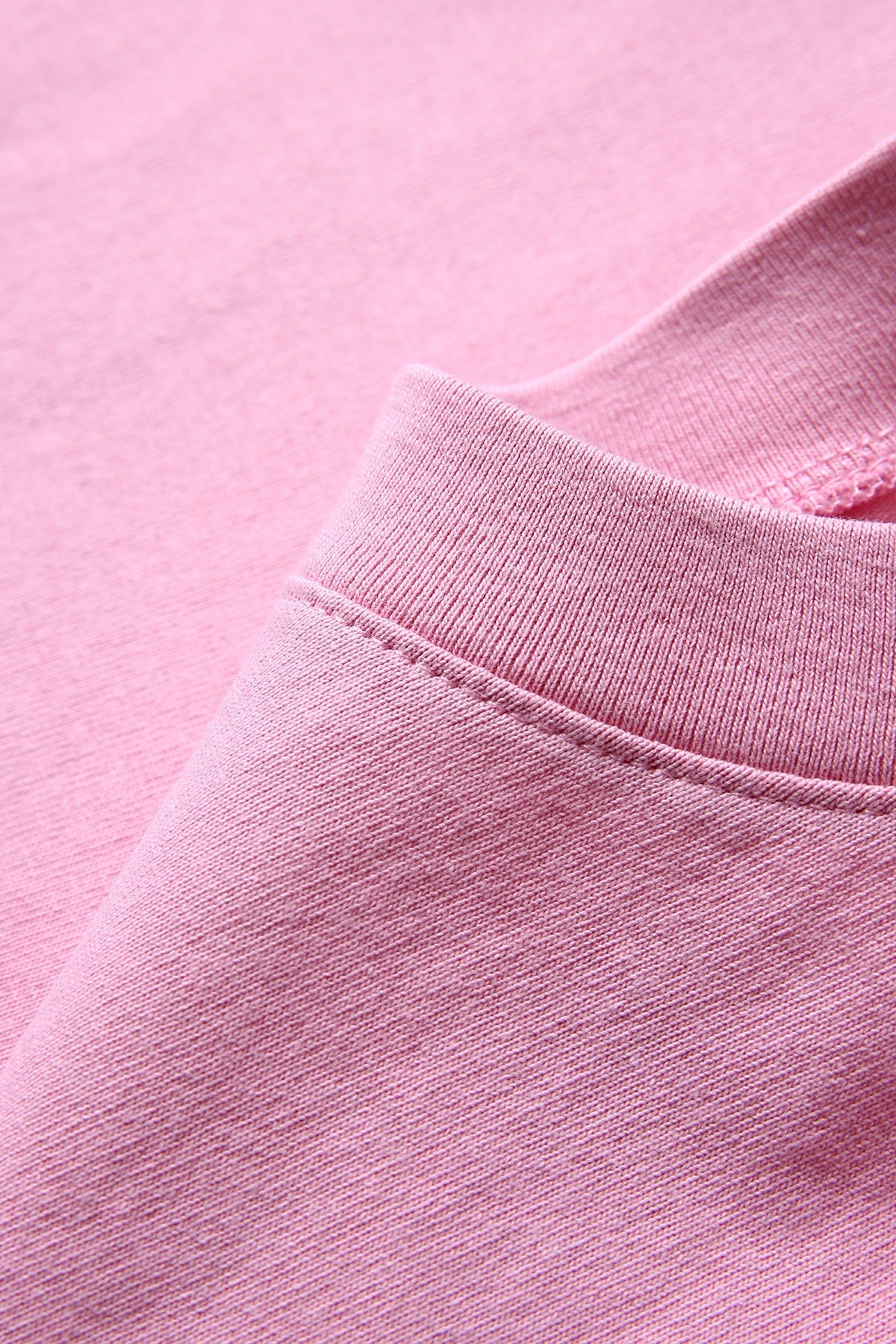 Unisex Heavy Weight Organic Cotton FADED Oversize Tshirt - Pink Mist Faded - View