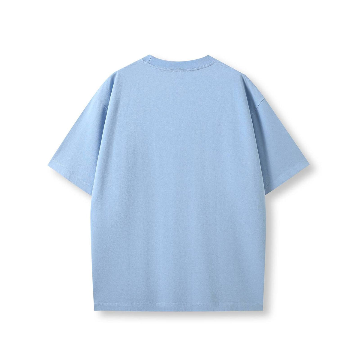 Unisex Heavy Weight Organic Cotton FADED Oversize Tshirt - Sky Blue Faded - Back