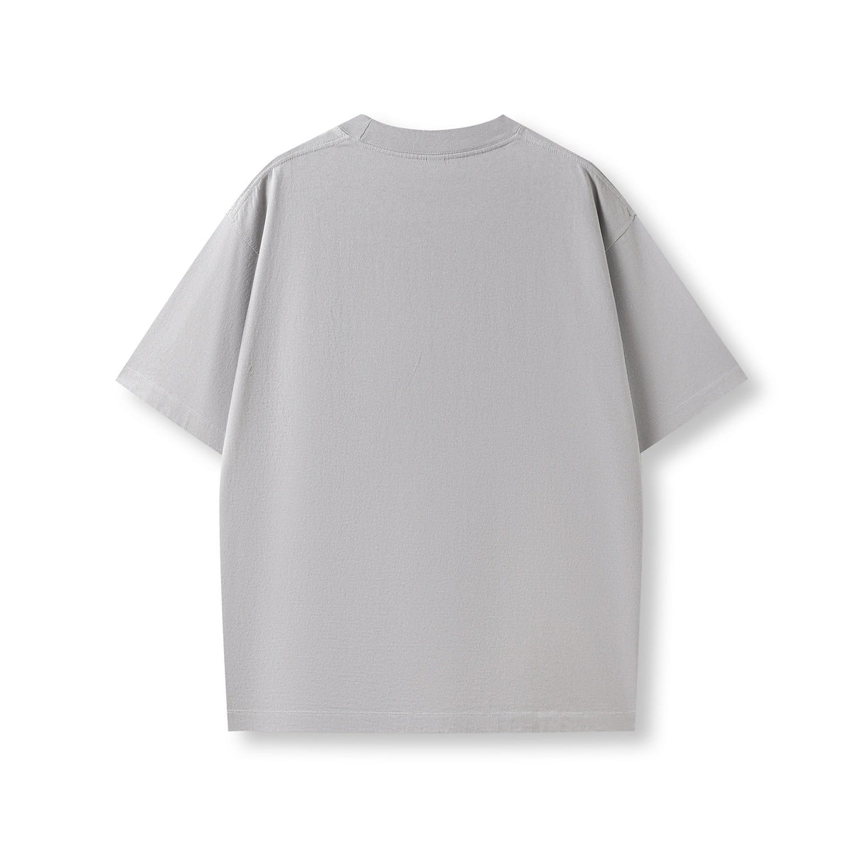 Unisex Heavy Weight Organic Cotton FADED Oversize Tshirt - Stone Grey Faded - Back