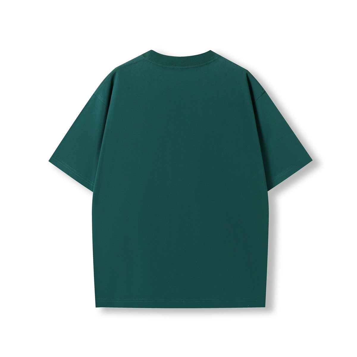 Unisex oversized Heavyweight organic Cotton Tshirt - Evergreen - Back