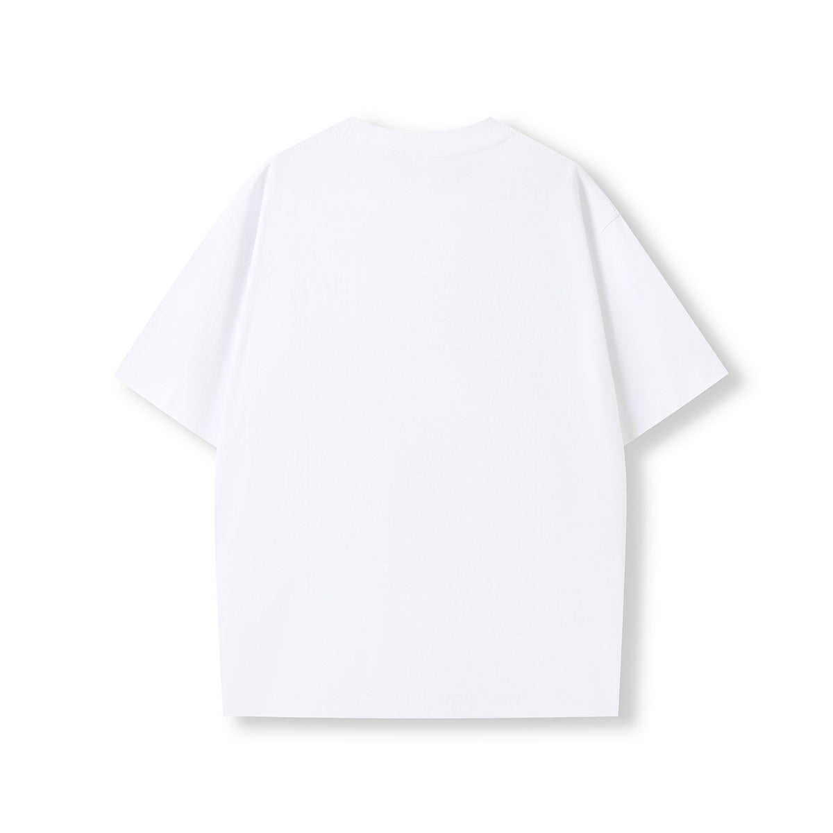 Unisex oversized Heavyweight organic Cotton Tshirt - White - Back