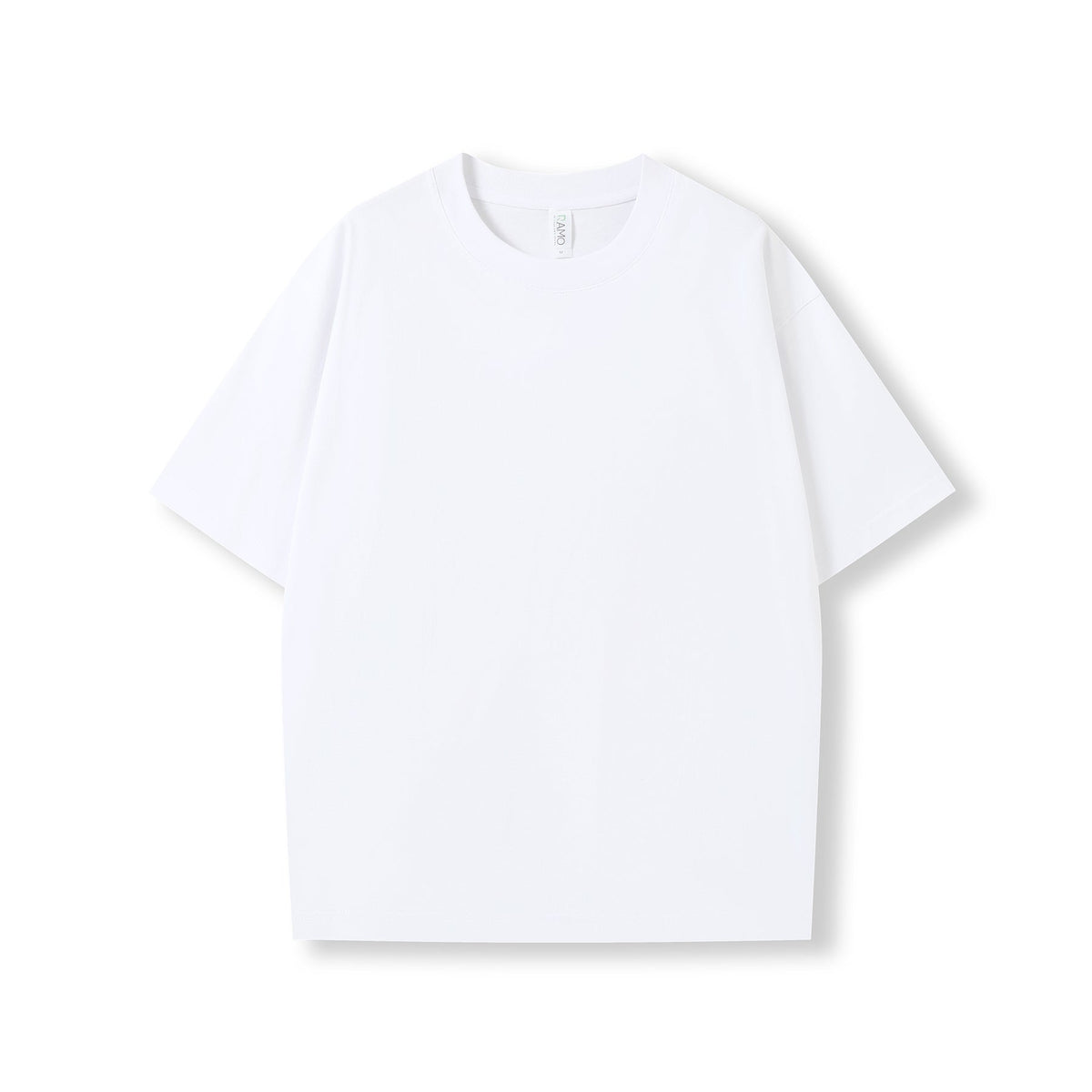 Unisex oversized Heavyweight organic Cotton Tshirt - White - Front