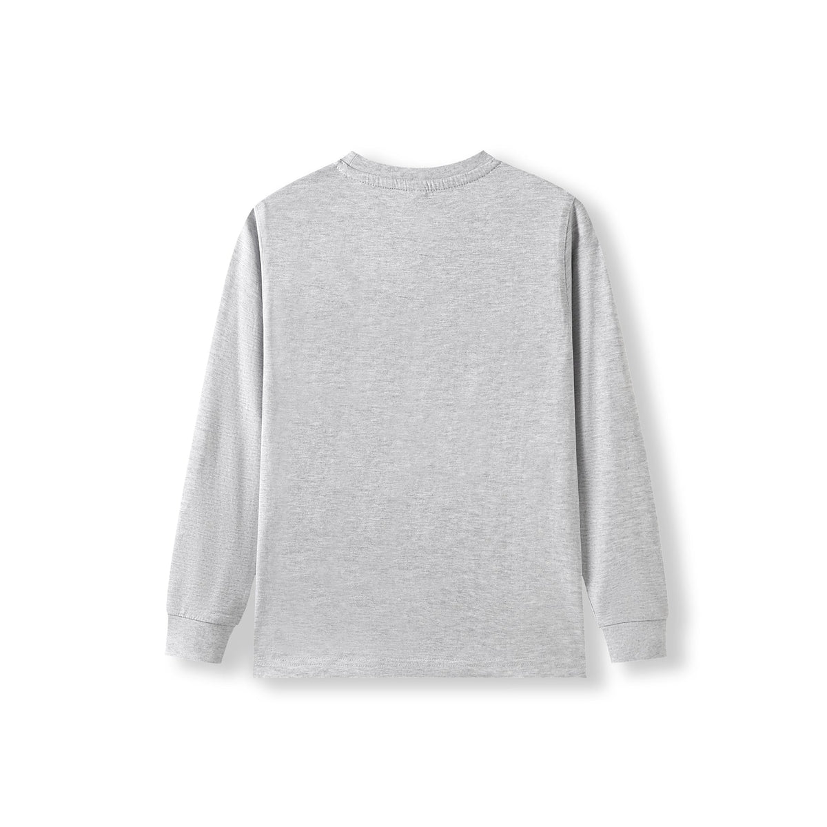 Kid's Long Sleeve T-shirt - Grey Marl - Back