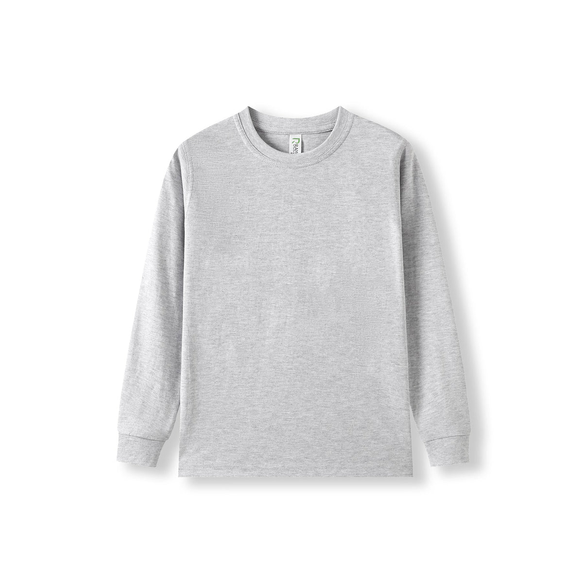 Kid's Long Sleeve T-shirt - Grey Marl - Front