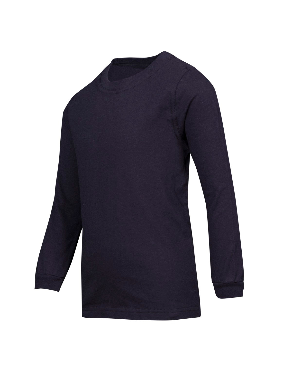 Kid's Long Sleeve T-shirt - Navy Blue - Side