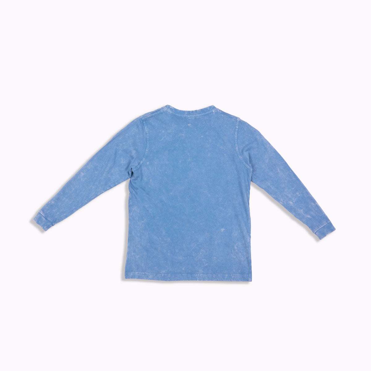 Kid's Stone Wash Long Sleeve T-shirt - Blue - Back