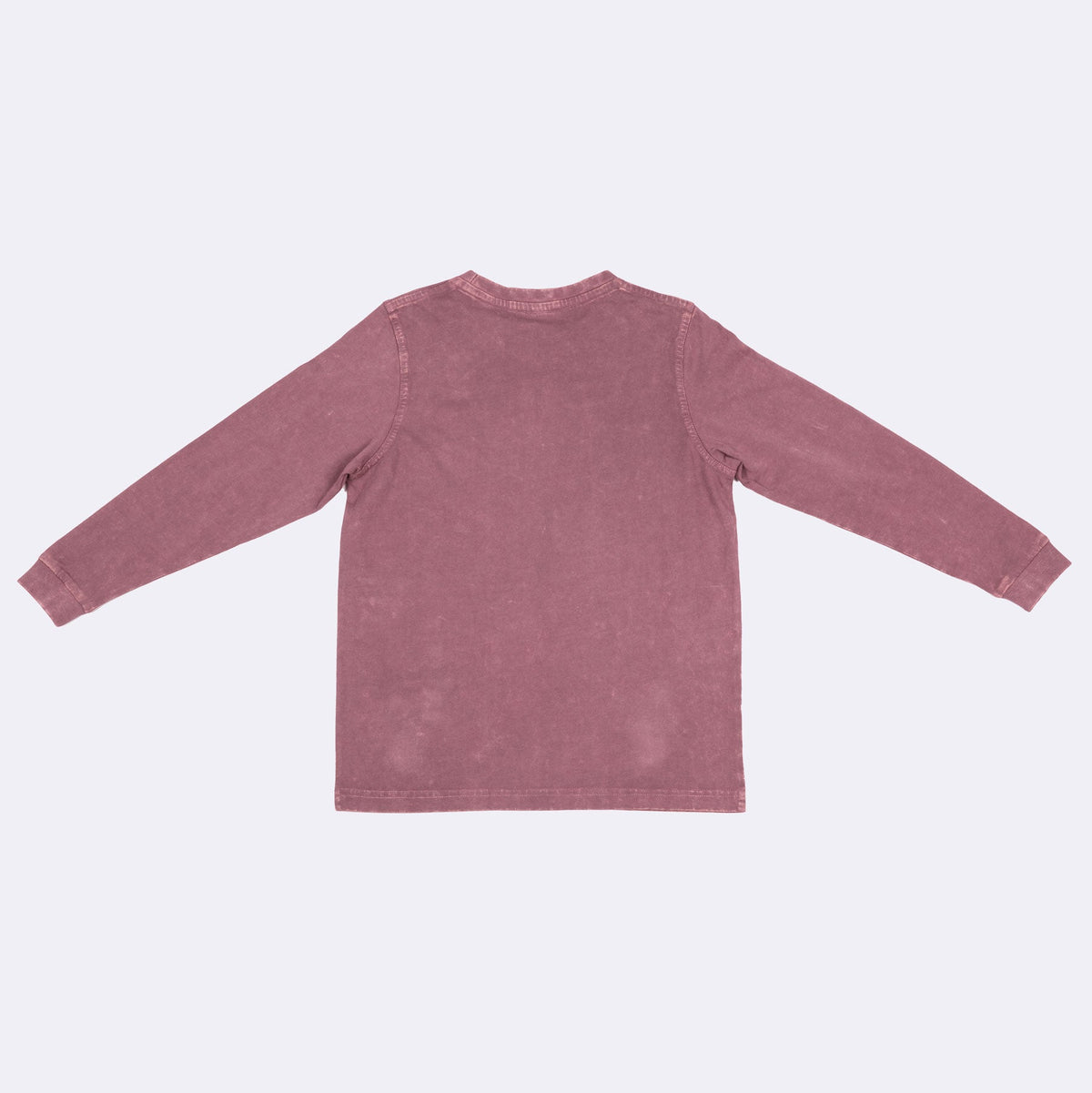 Kid's Stone Wash Long Sleeve T-shirt - Mauve - Back
