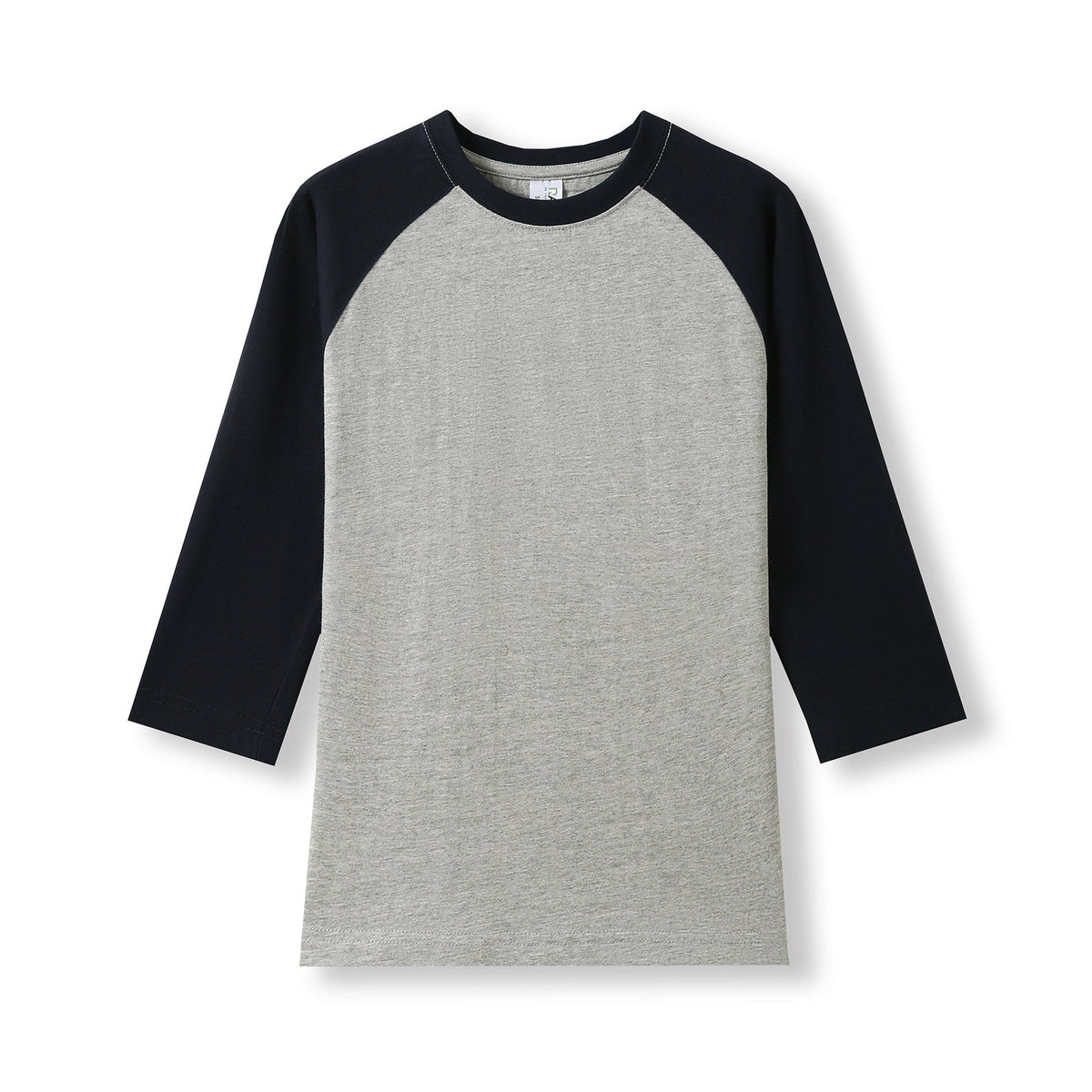 Women's 3/4 Sleeve Raglan T-shirt - Grey Marl/Navy - Front