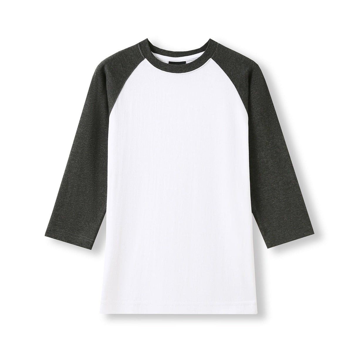 Women's 3/4 Sleeve Raglan T-shirt - White/Dark Marl - Front
