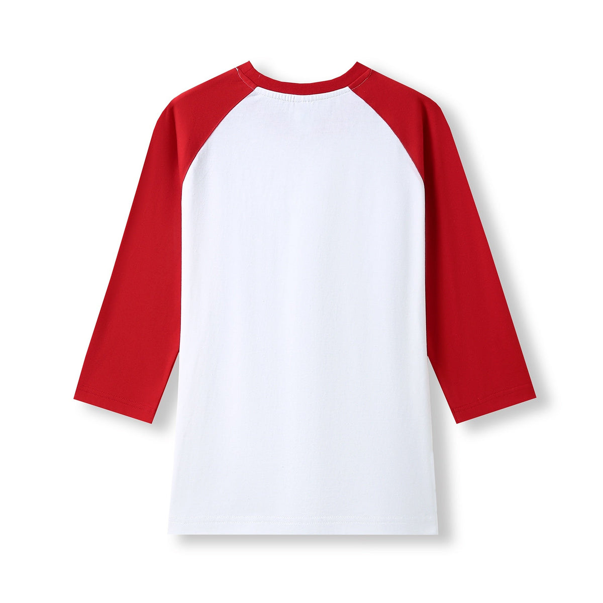 Women's 3/4 Sleeve Raglan T-shirt - White/Red - Back