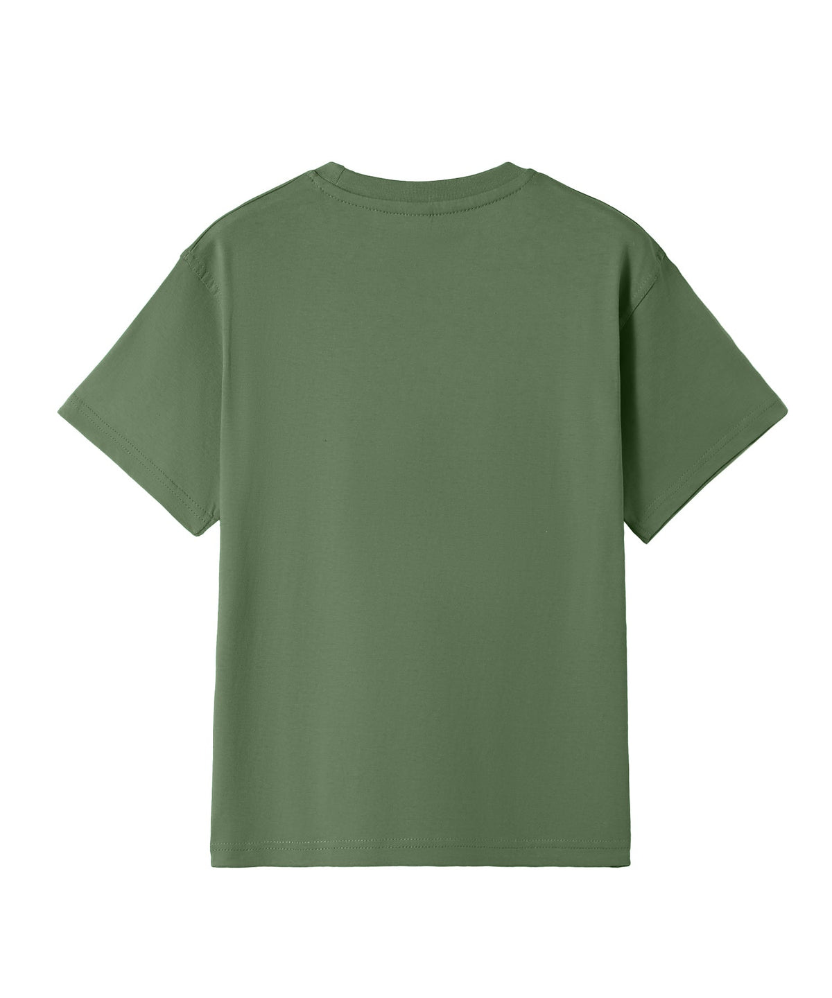 Kid's Regular T-shirt - Army Green - Back