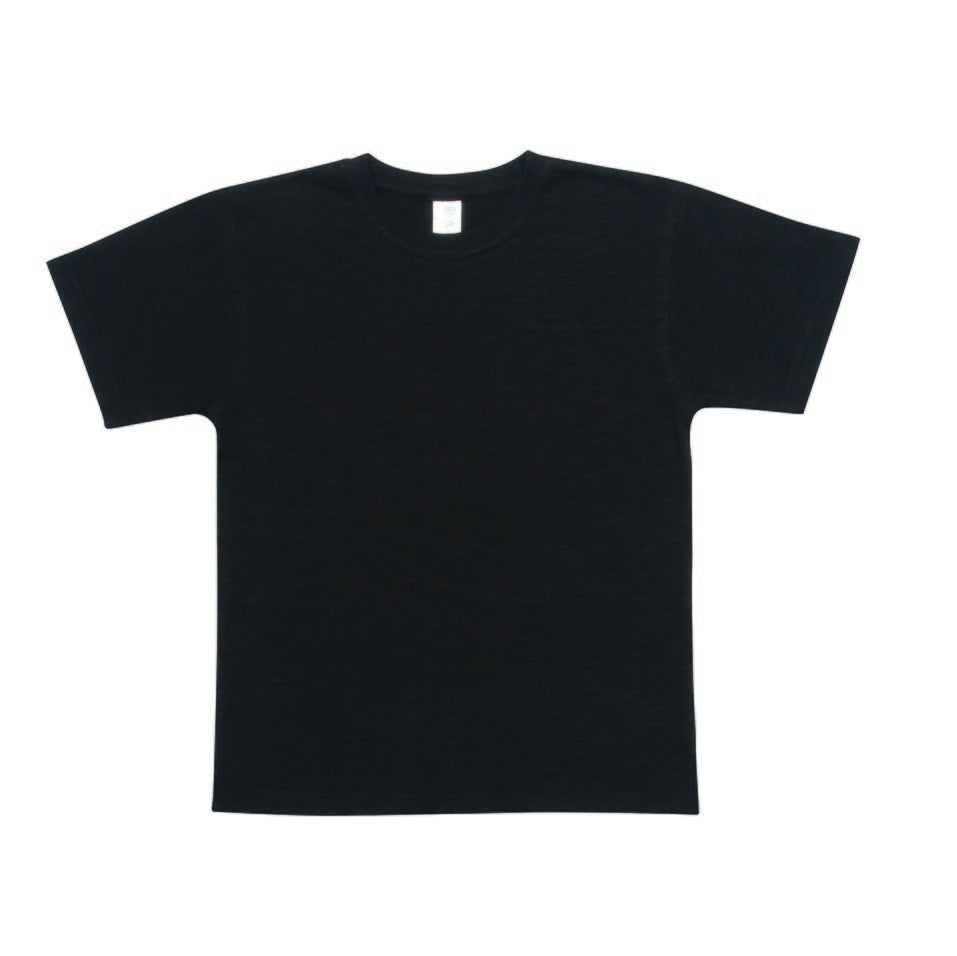 Kids Bamboo Cotton T-shirt - Black - Front