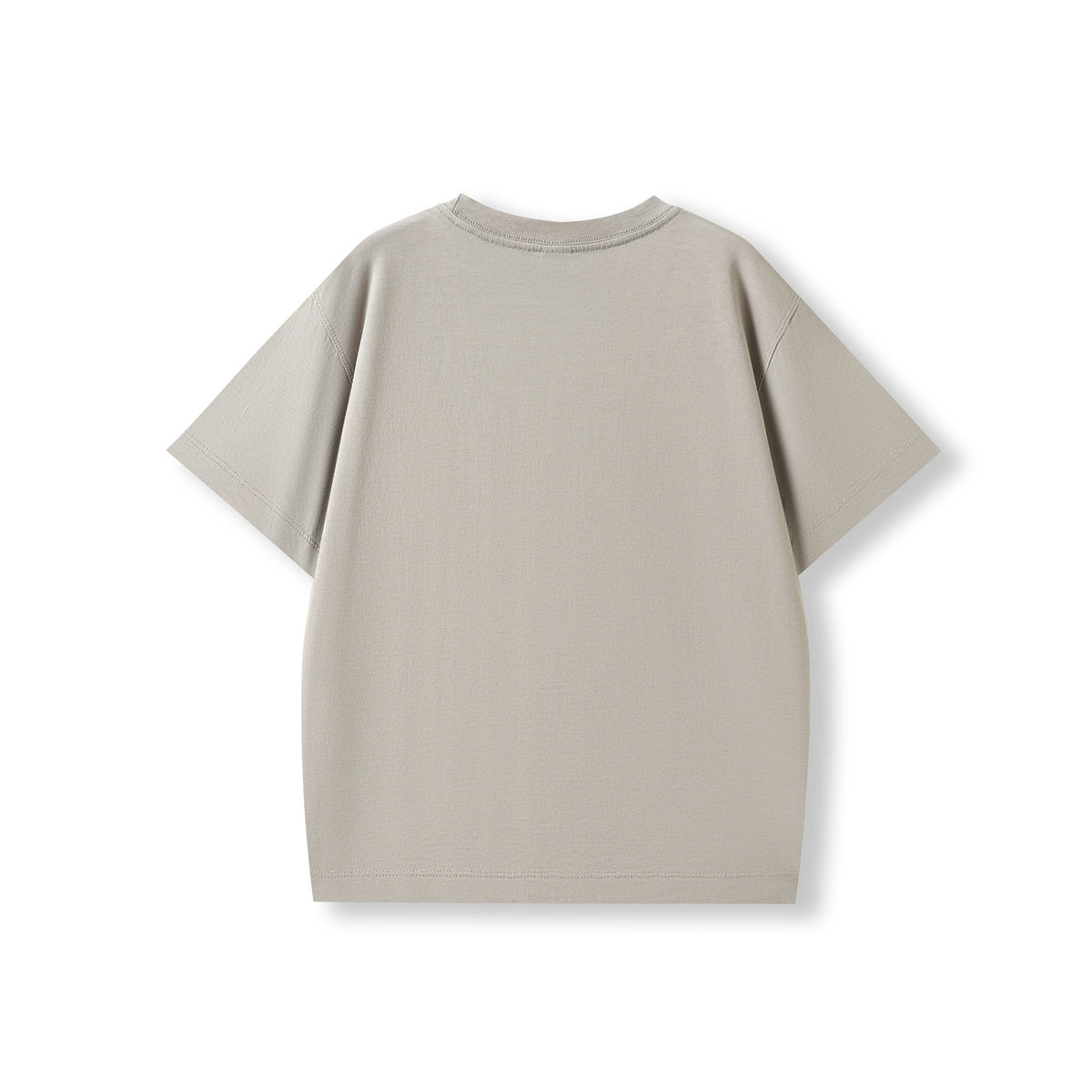 Kid's 200GSM 100% Organic Cotton Faded Tshirt - Stone Grey Faded - Back