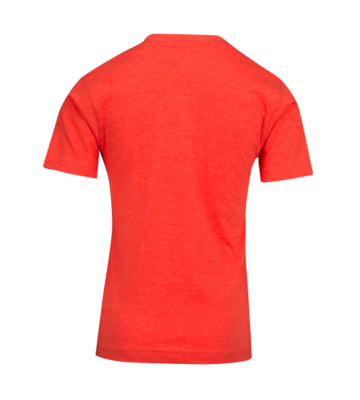 Kids Marl Crew Neck T-shirt - Coral Red Marl - Back