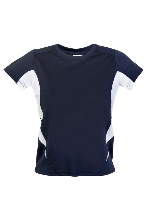 Kids Accelerator Cool-Dry T-shirt - Navy/White - Front