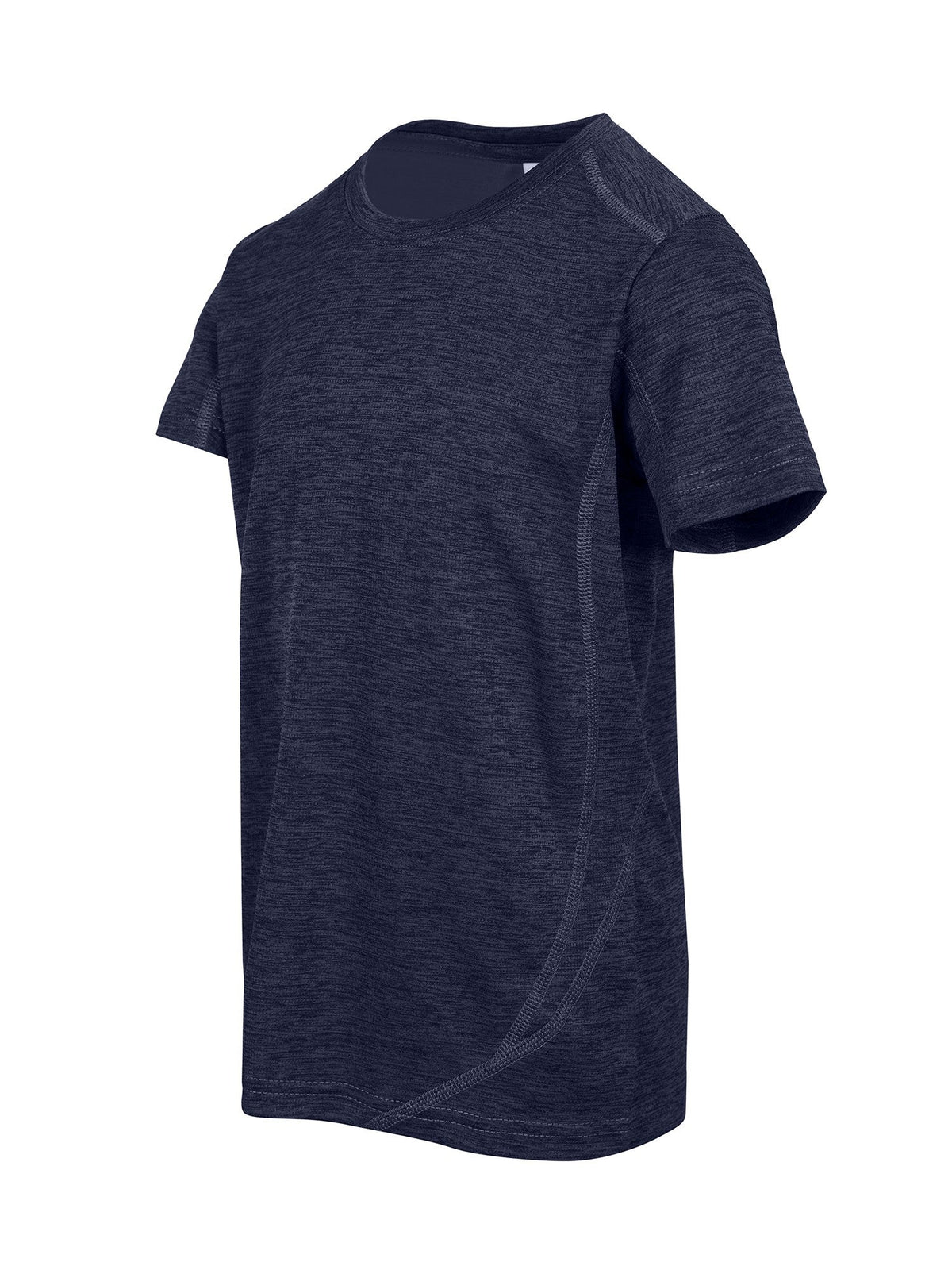 Kid's Challenger 100% polyester T-shirt - Navy Marl - Side